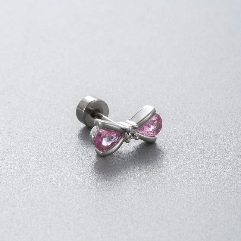 Henson High-grade Titanium Steel Ear Bone Double-headed Screw Rod Earrings