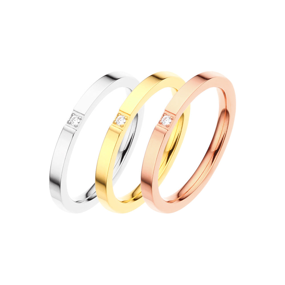Narrow Version Fashion Inner Arc Affordable Luxury Style Trendy Rings
