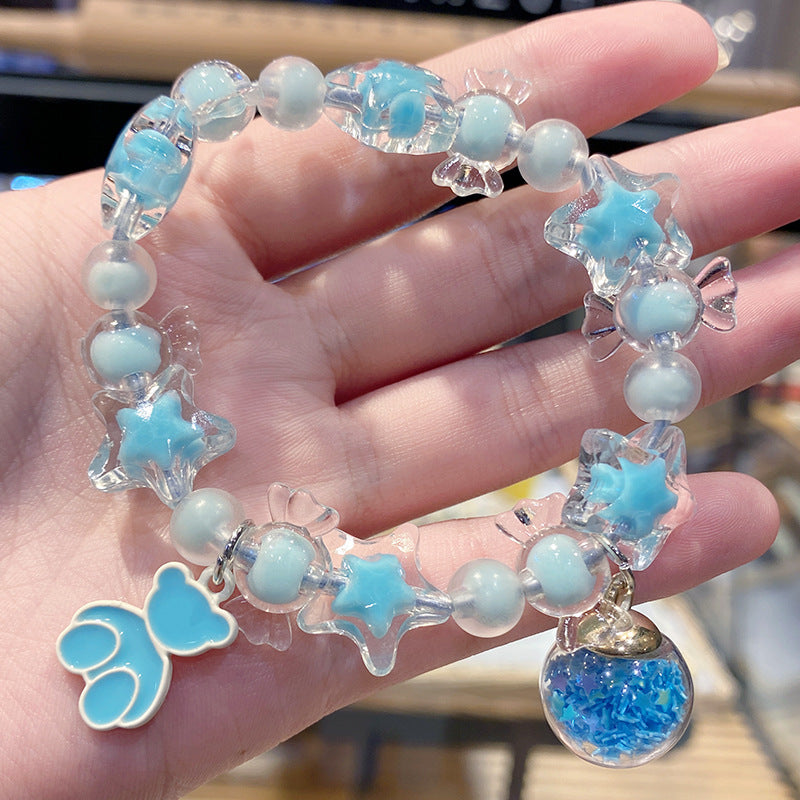 Bottle Cute Cartoon Bear Candy Crystal Bracelets