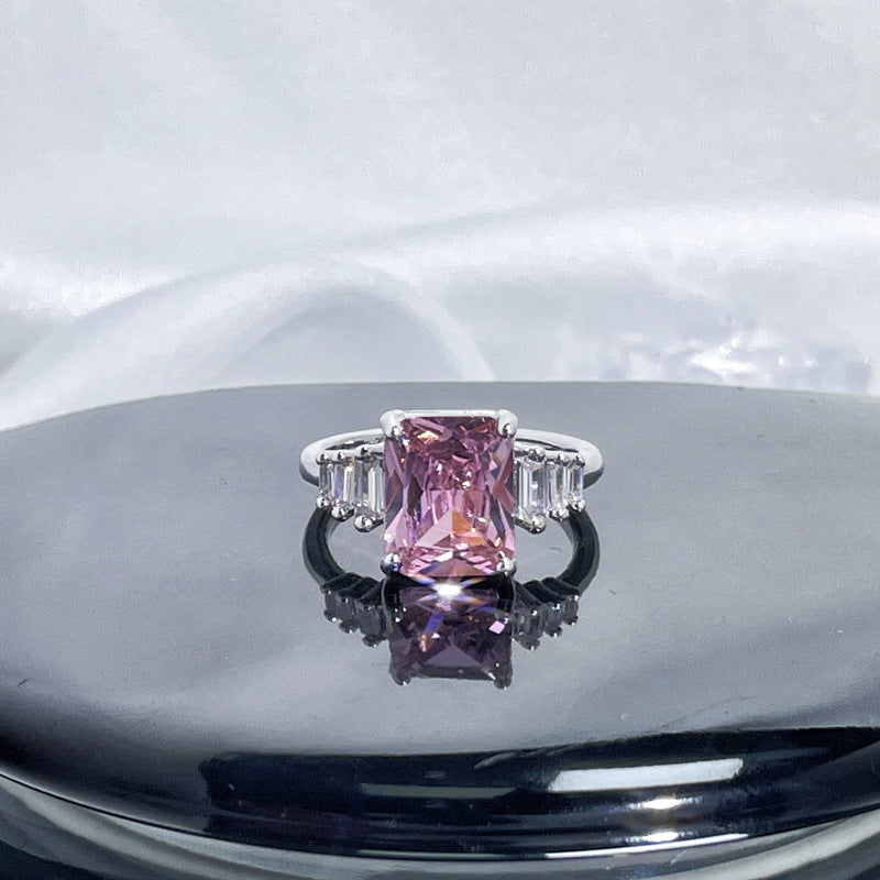 Diamond Love Open-end Zircon Female French Rings