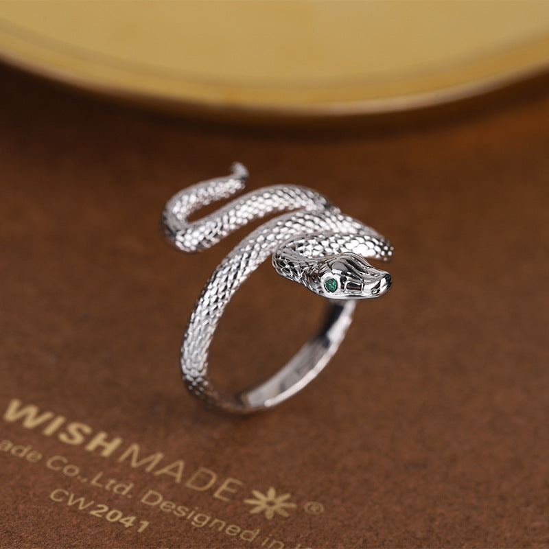 Green Eye Snake Fashion Personality High Rings