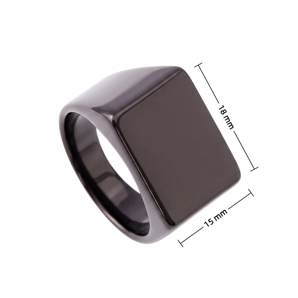 Steel Stainless Can Carve Writing Design Laser Rings
