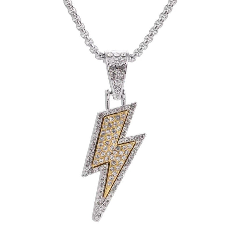 Men's & Women's Lightning Fashion Personality Affordable Luxury Hip Hop Punk Sweater Necklaces