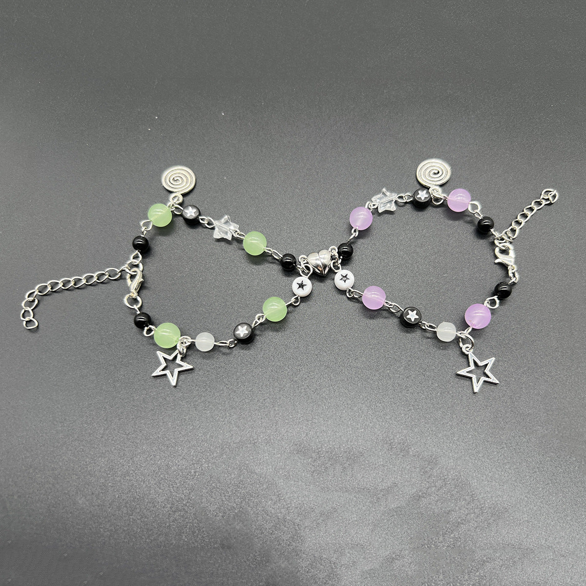White Dice Hip Hop Butterfly Five-pointed Bracelets