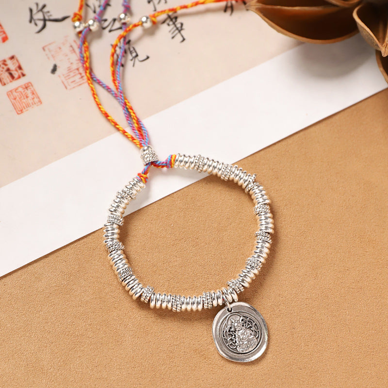 Women's & Men's Rub Cotton String Woven Broken Sier Coil Retro Ethnic Bracelets