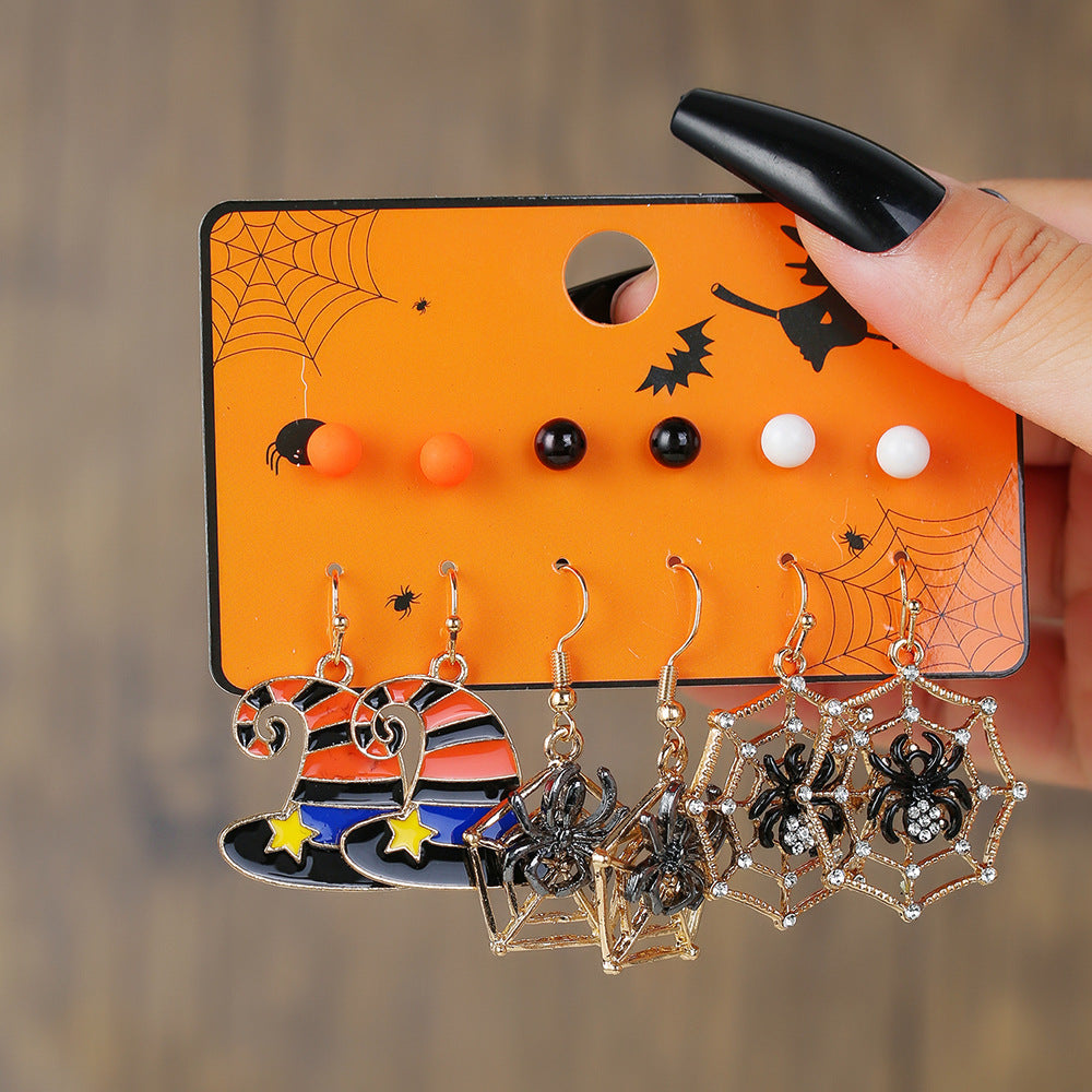 Halloween Horror Atmosphere Holiday Spider Pairs Rings