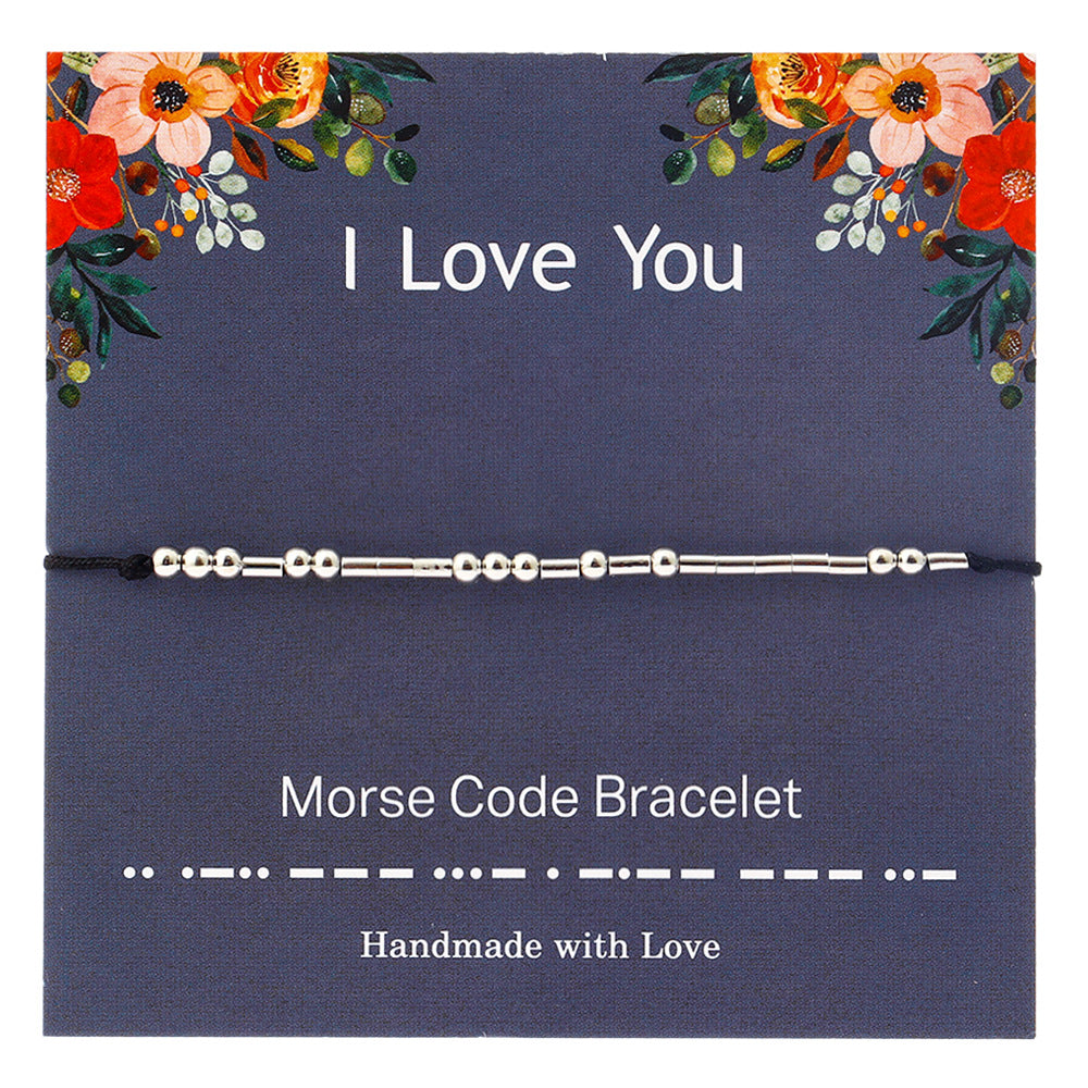 Moss Password Alphabet Number Couple Wrist Bracelets