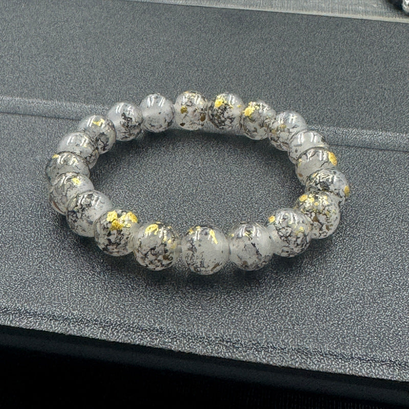 Women's Chinese Style Exquisite Beaded Glass Drainage Bracelets
