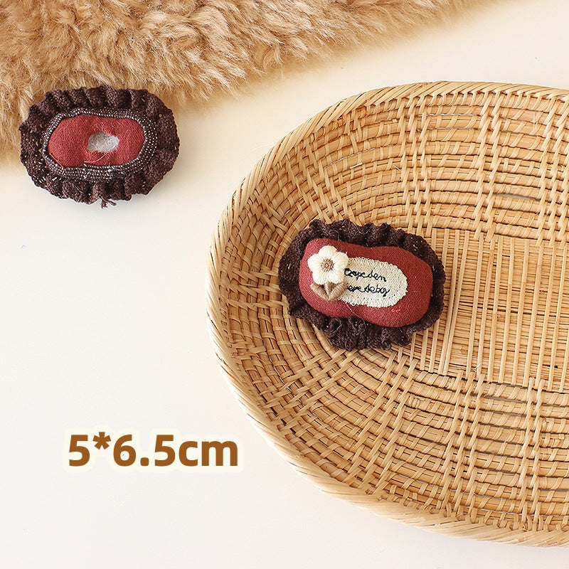 Filled Cartoon Cat Mushroom Hairpin Clothing Jewelry Accessories