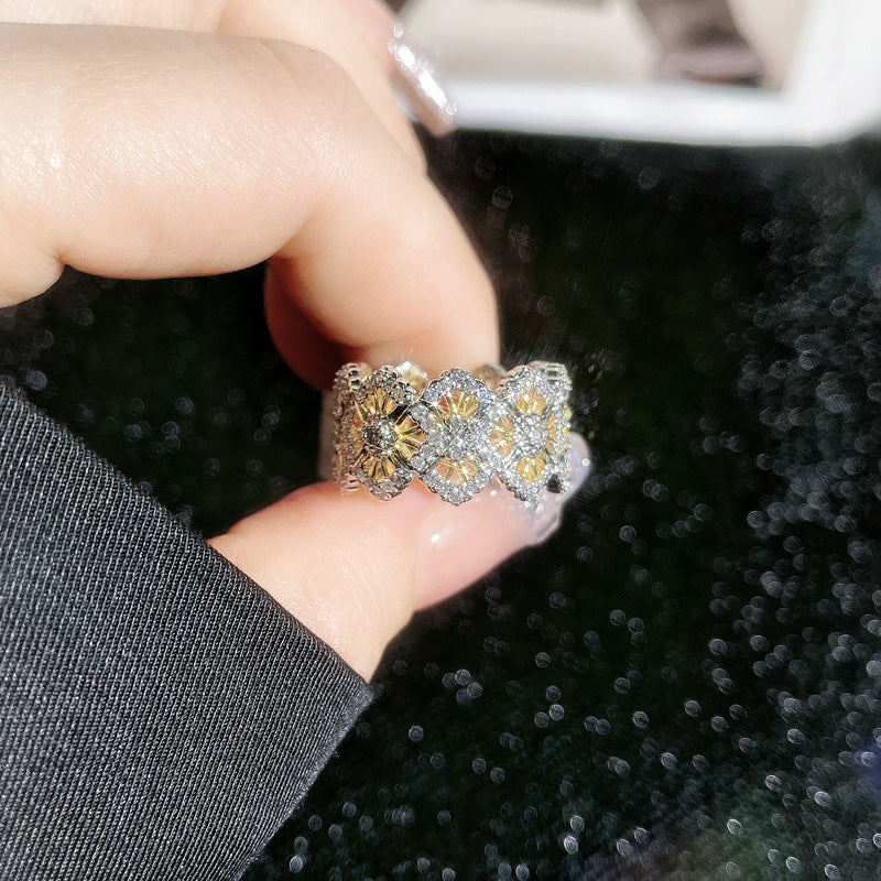 Women's Niche Palace Style Open Light Luxury Rings