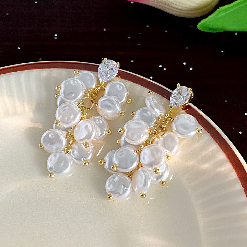Shining Diamond Irregular Round Female Special Earrings