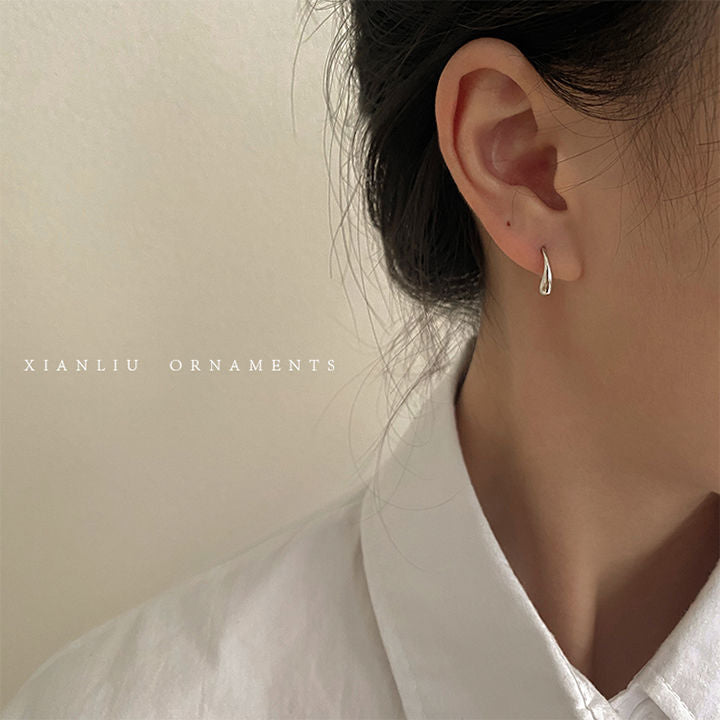 Sier Eardrops Niche Exquisite Small Pure Personality Earrings