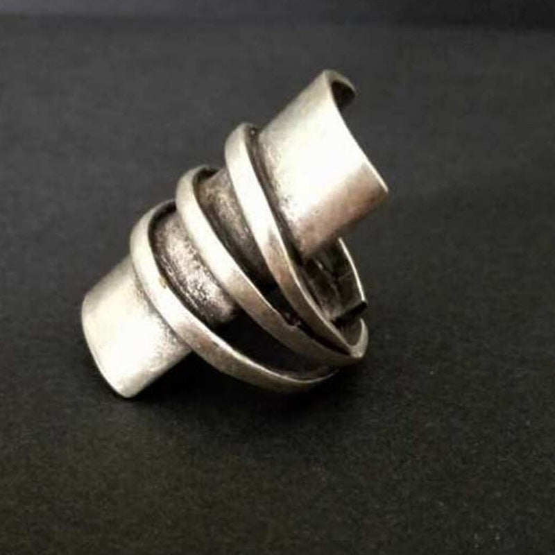 Retro Exaggerated Circle Personalized Ethnic Style Geometric Rings
