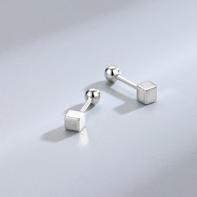 Sier Ear Bone Female Screw Tightening Rings