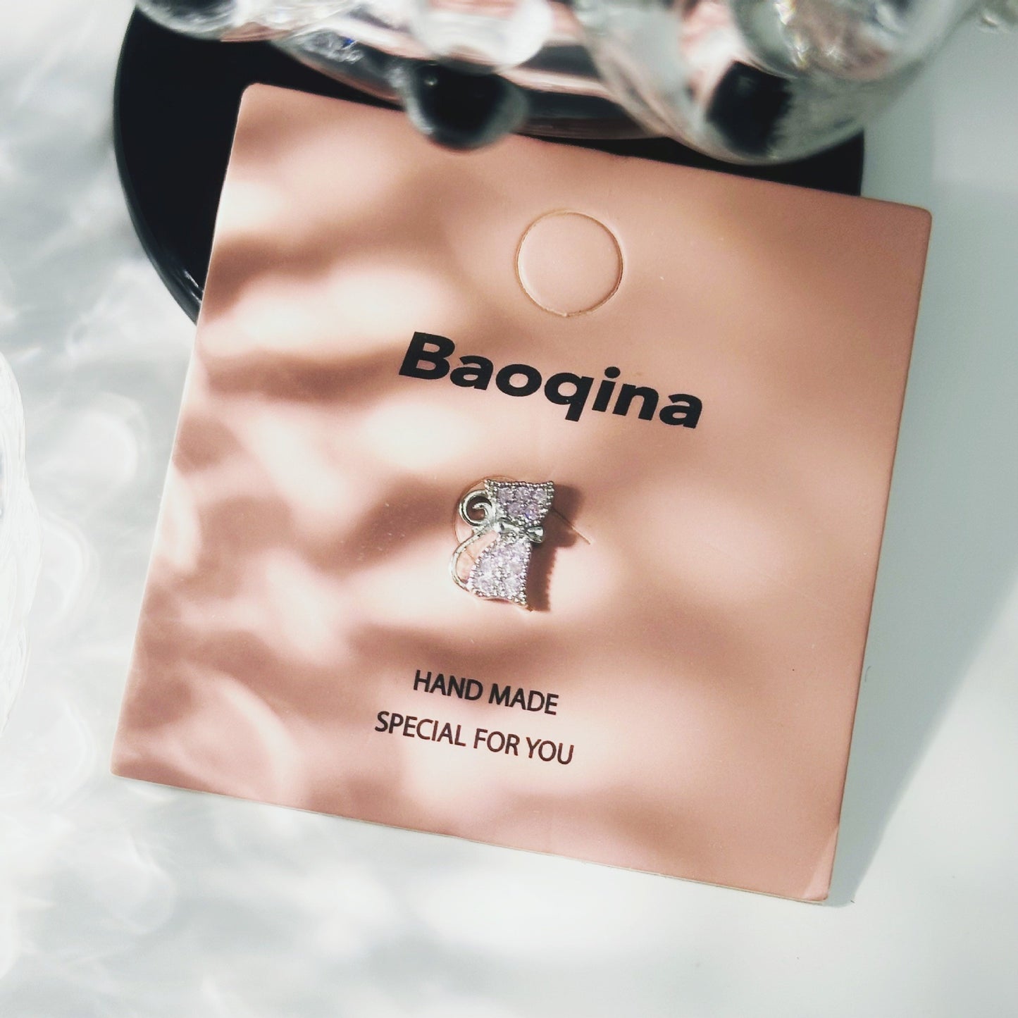 Titanium Steel Niche Super Flash Ear Bone Pin Small Earrings