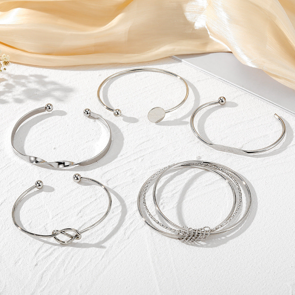 Spiral Plain Knotted Iii Open-ended Pieces Rings