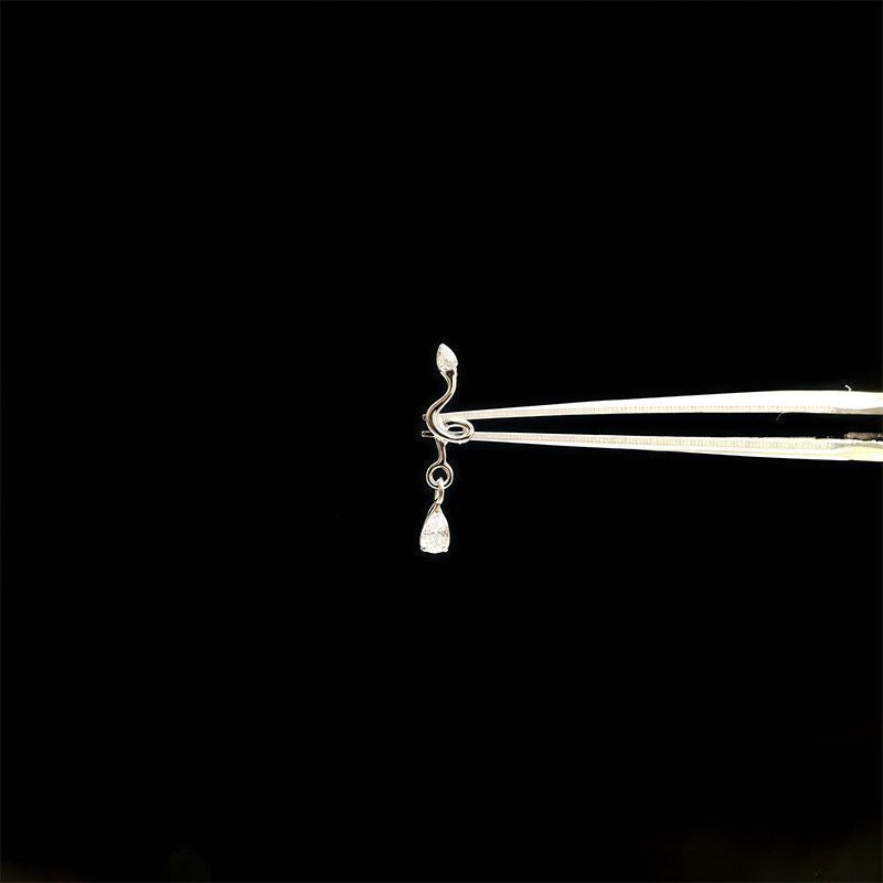 Snake Titanium Alloy Eardrops Internal Thread Rings