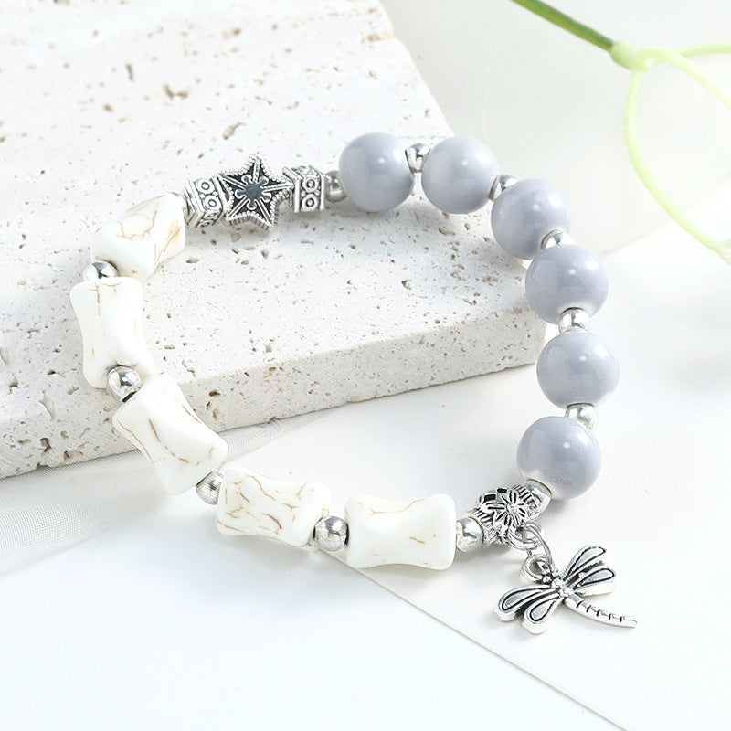 Chinese Fashion Female Beaded Niche Ceramic Bracelets