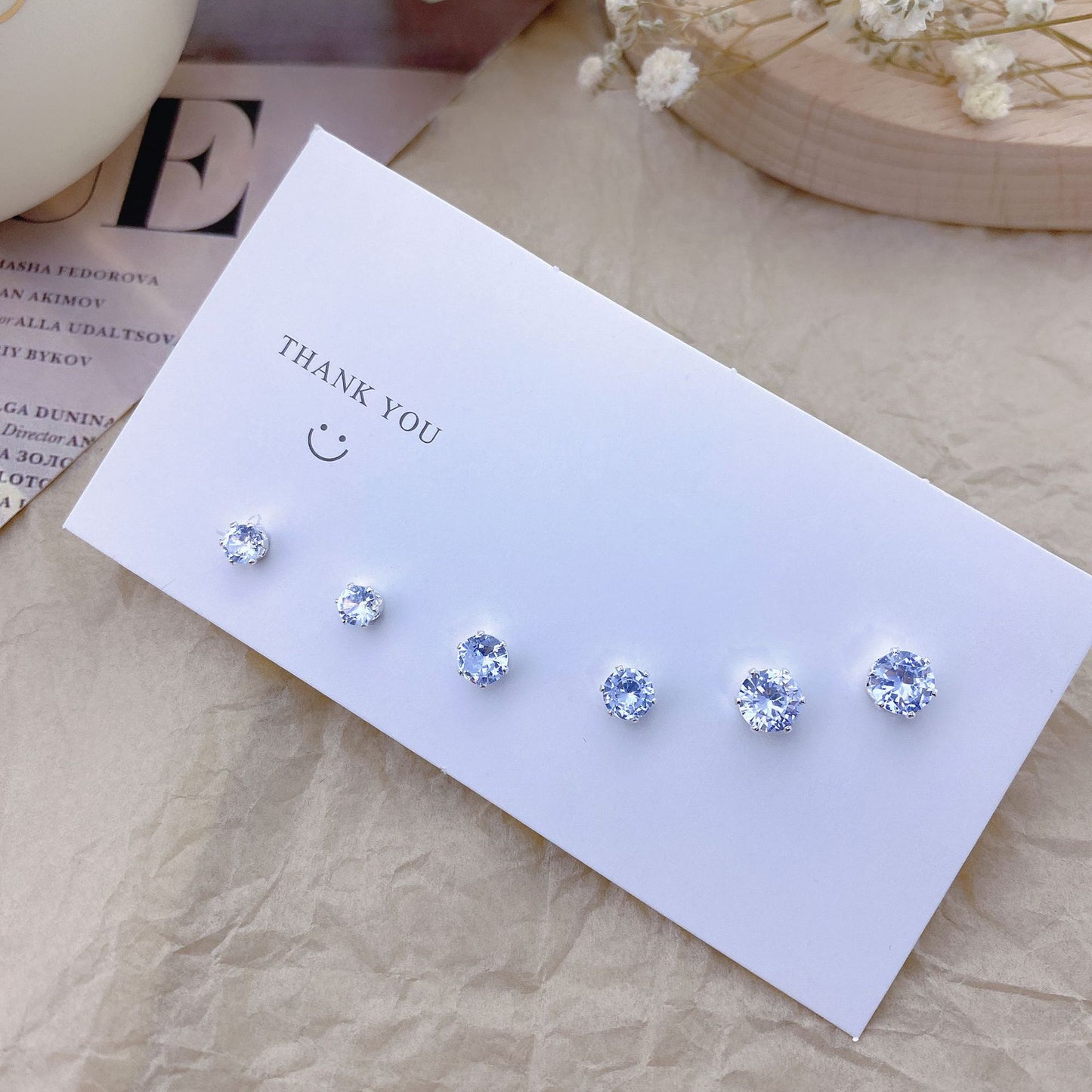 Needle Simple Exquisite Plain Ear Cute Earrings