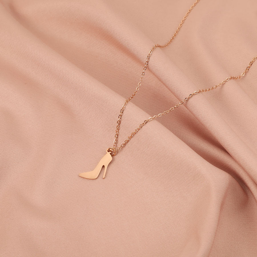 Creative High Heels Finishing Polish Stainless Steel Small Necklaces