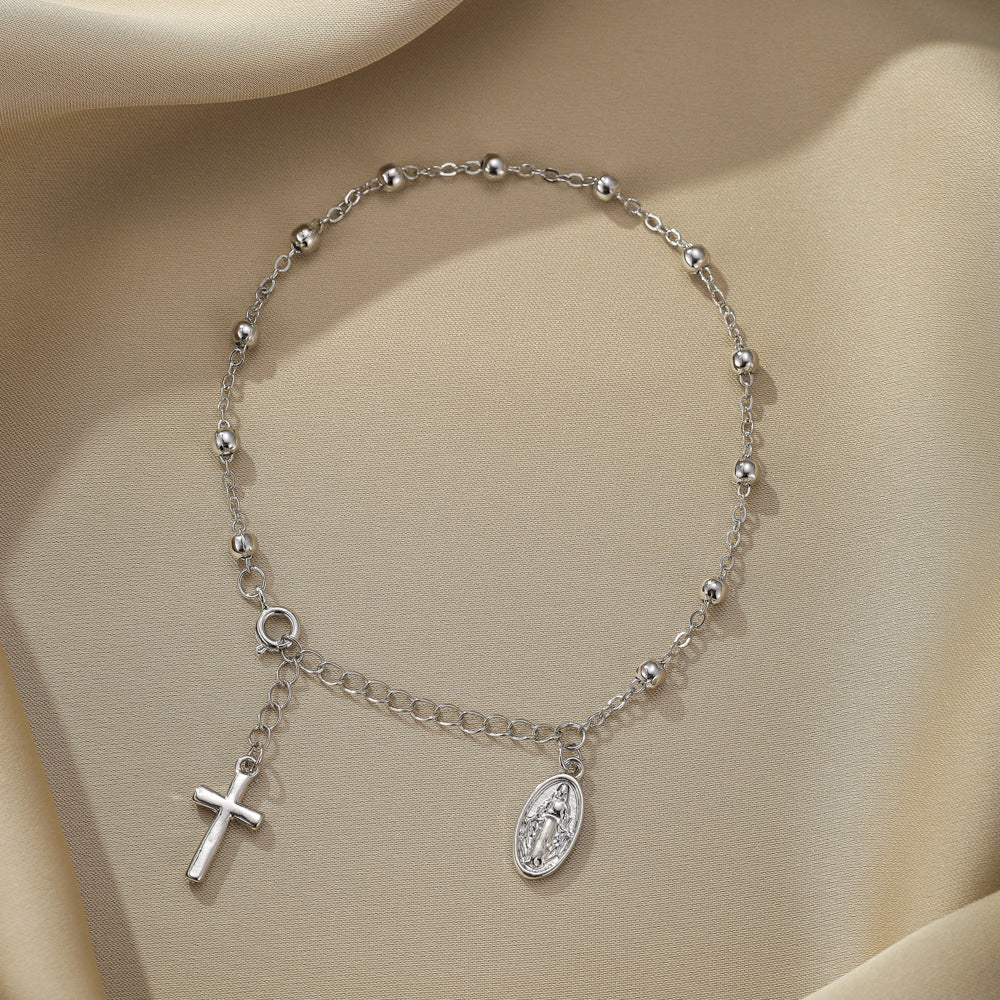 Popular Beads Cross Simple Virgin Mary Bracelets