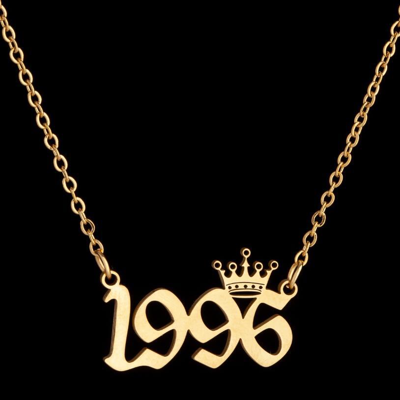Women's Wind Lucky Digital Angel Clavicle Chain Necklaces