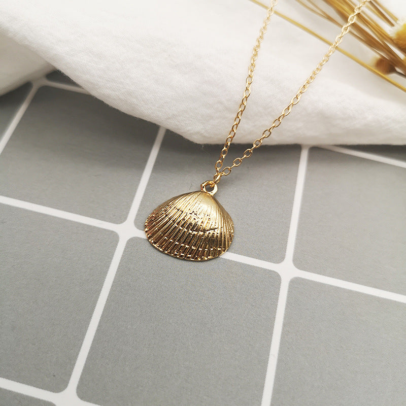 Summer Alloy Shell Exaggerated Personalized Marine Necklace
