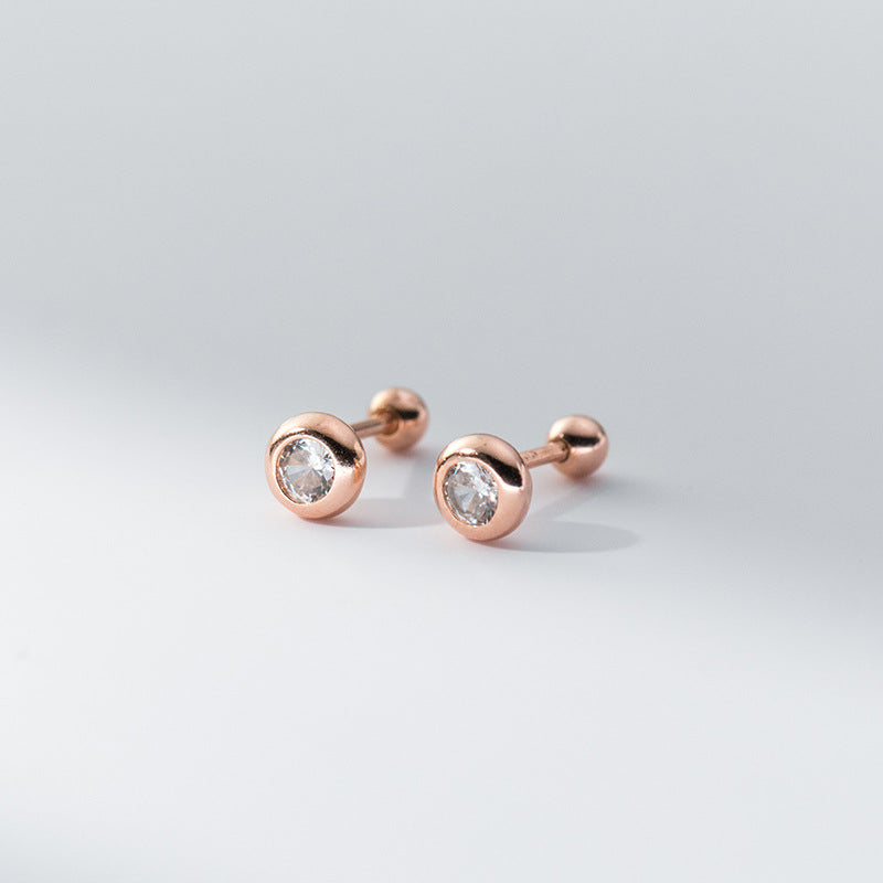 Lodge Sterling Sier Round Beads Thread Earrings