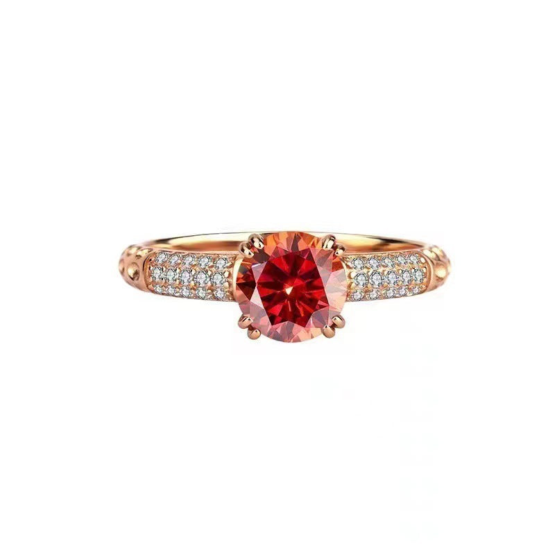 Broadcast Fashion Luxury Female Eight Hearts Arrows Ring