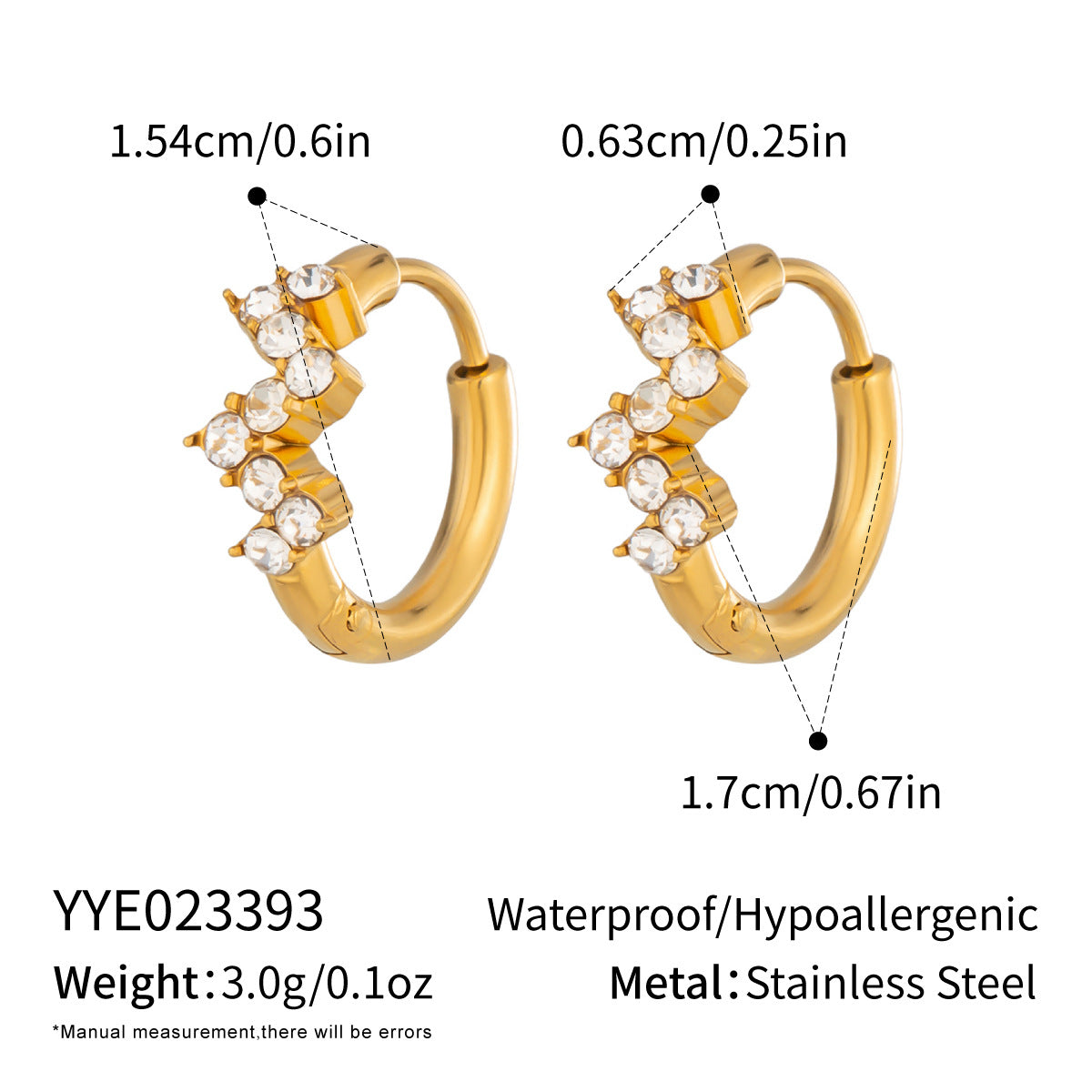 Women's Fashionable Exquisite Stainless Steel Flower Ear Gold-plated Earrings