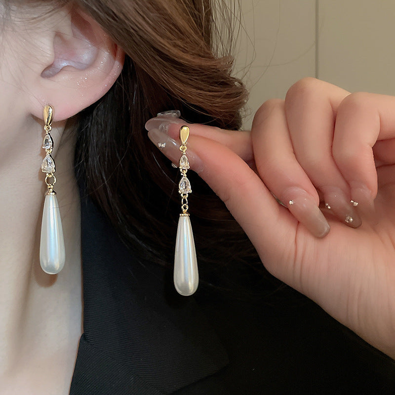 Chinese Style Flower Bamboo Tassel Fashion Trend Ear Hook Earrings
