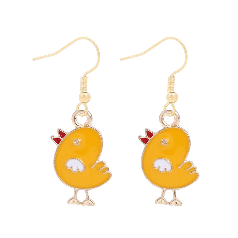 Cartoon Dripping Oil Alloy Rabbit Rejuvenating Earrings