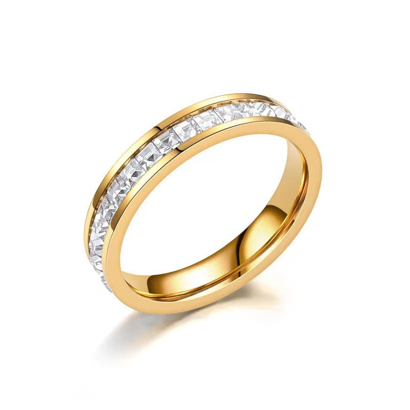 Women's & Men's High-grade Starry Single Double Titanium Steel Rings