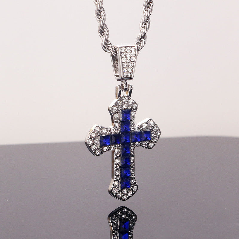 Full Diamond Cross Zircon Hip Hop Necklaces