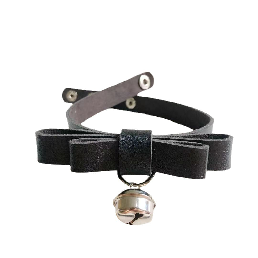 Black Lolita Bow Bell Personalized Punk Collar