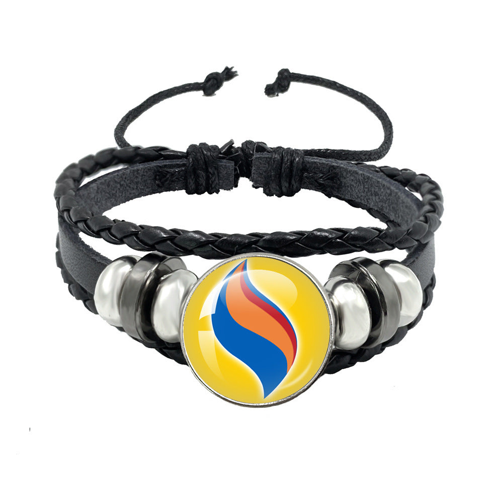 Women's & Men's Leather Time Stone Woven Hand Jewelry Bracelets