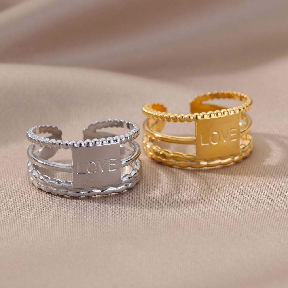 Men's Korean Style Simple Stainless Steel Geometric Rings