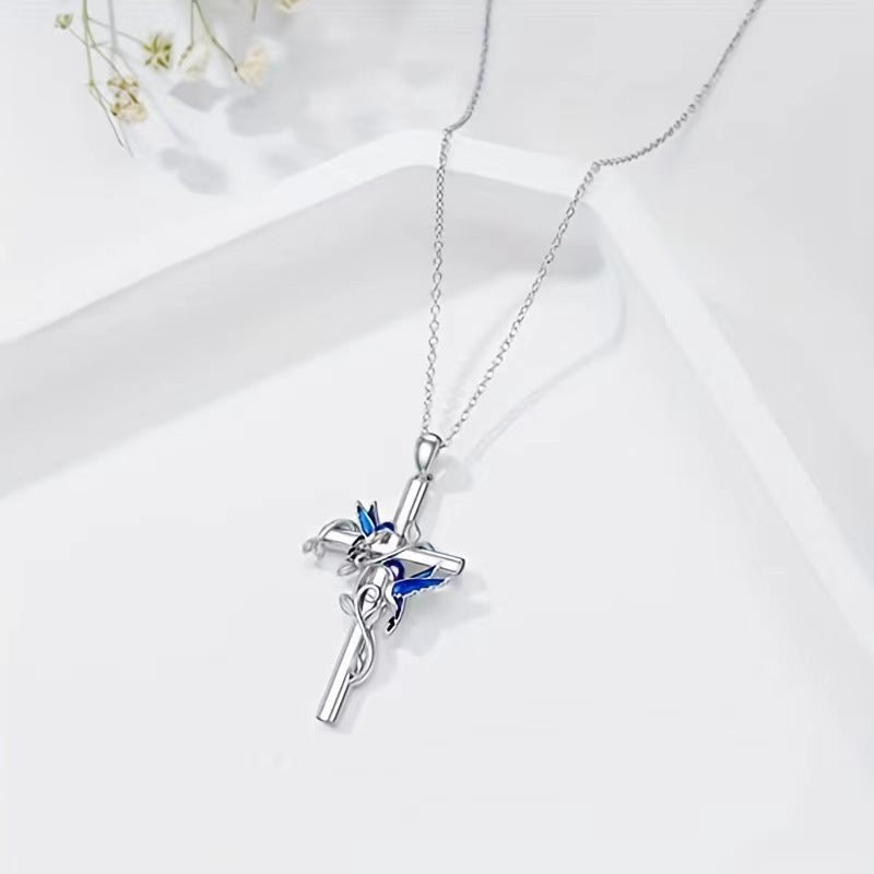 Stock Cross Bird Jewelry Suit Female Leaves Earrings