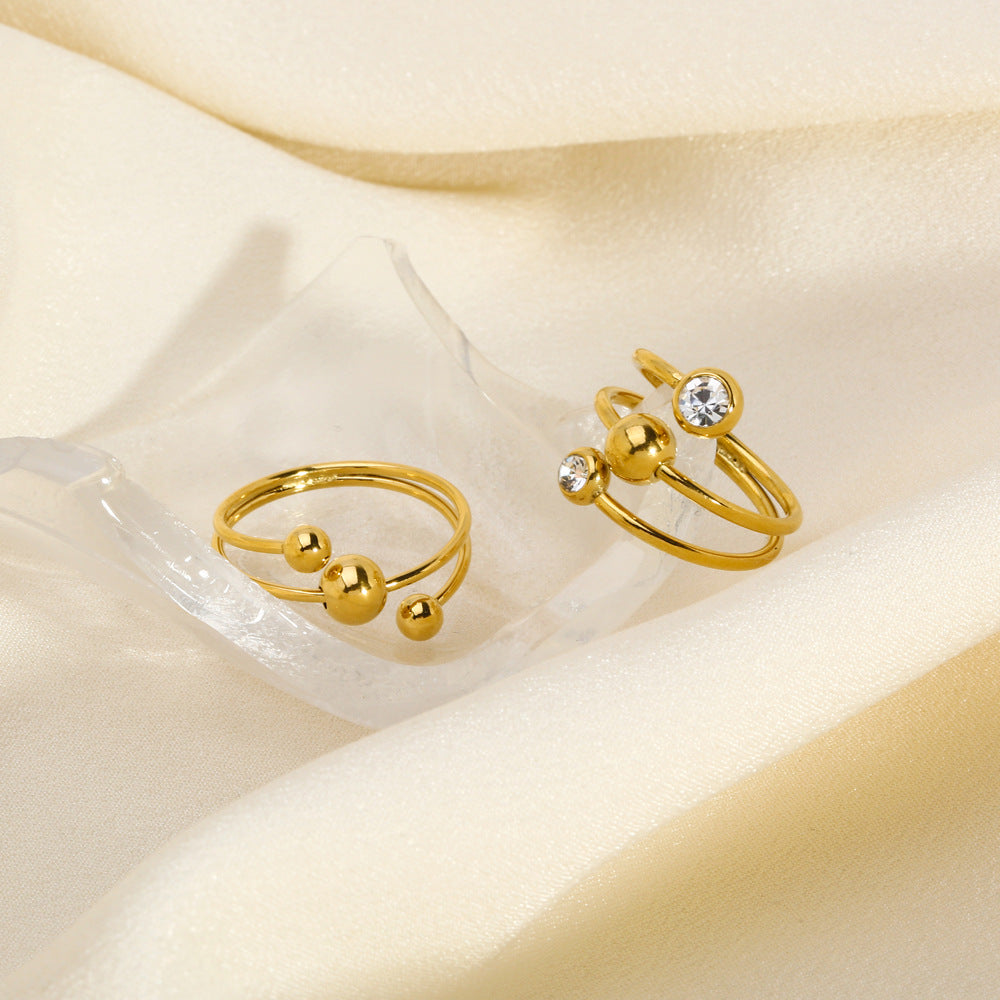 Ornament Female Irregular Personality Temperament Gold-plated Rings