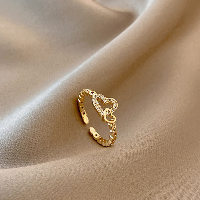 Trendy French Temperament Open Adjustable Female Fashion Personality Rings