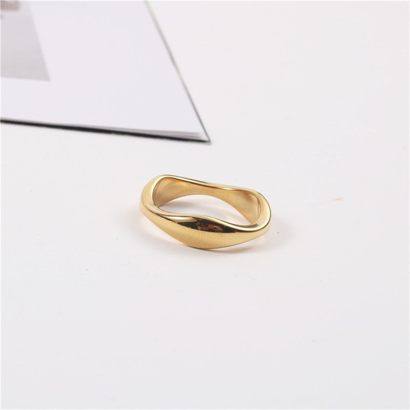 Women's Gold Sier Color Retro Fashionable Exaggerated Ring