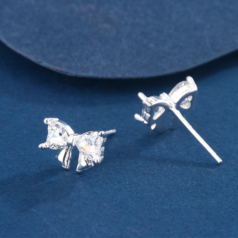 Trendy Bow Temperamental Minority Design High-grade Earrings