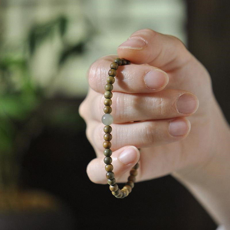 Green Sandalwood Beads Female Wooden Mori Bracelets