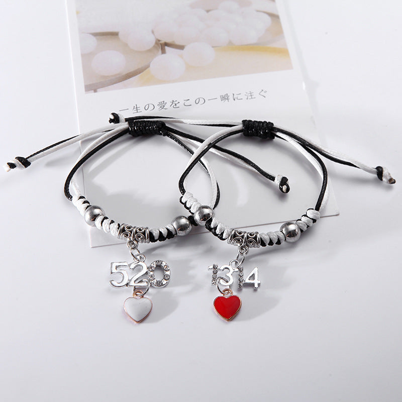 Korean Unisex Girlfriends Couple Two Mori Bracelets
