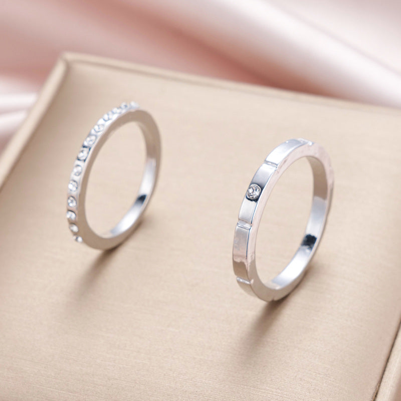 Women's Fashionable Simple Elegant High Sense Personality Geometry Open-end Rings