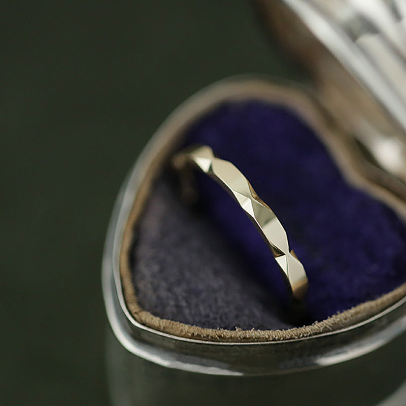 Women's Sier Korean Simple Opening Affordable Luxury Rings