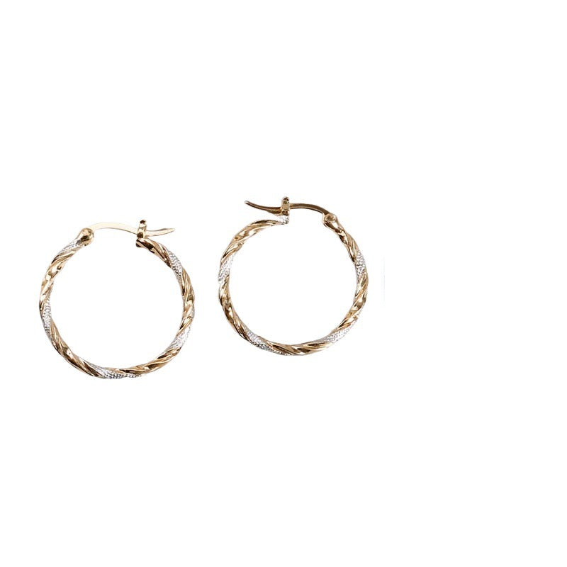 Women's Spiral Big Circle Simple Coarse Ear Hook Earrings