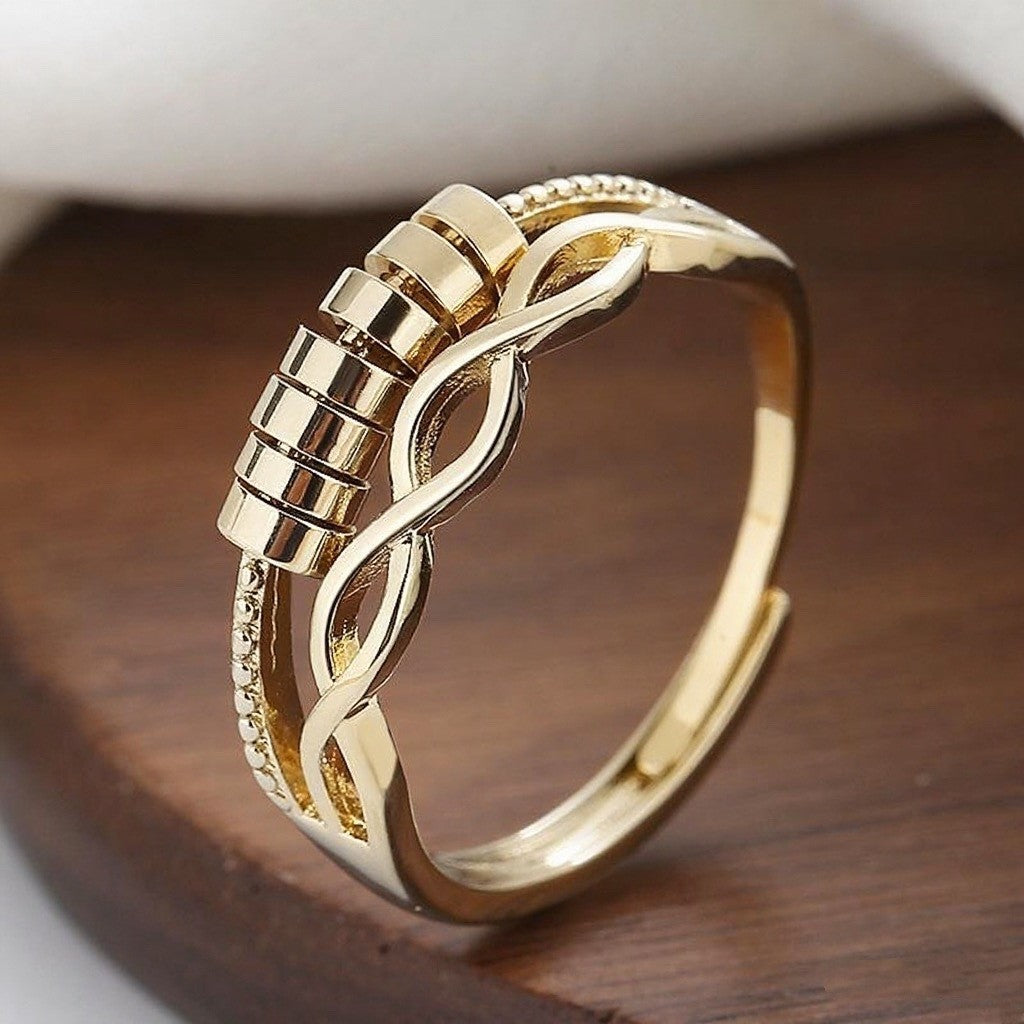 Micro Beads Spinning Female Creative Anxiety Ring
