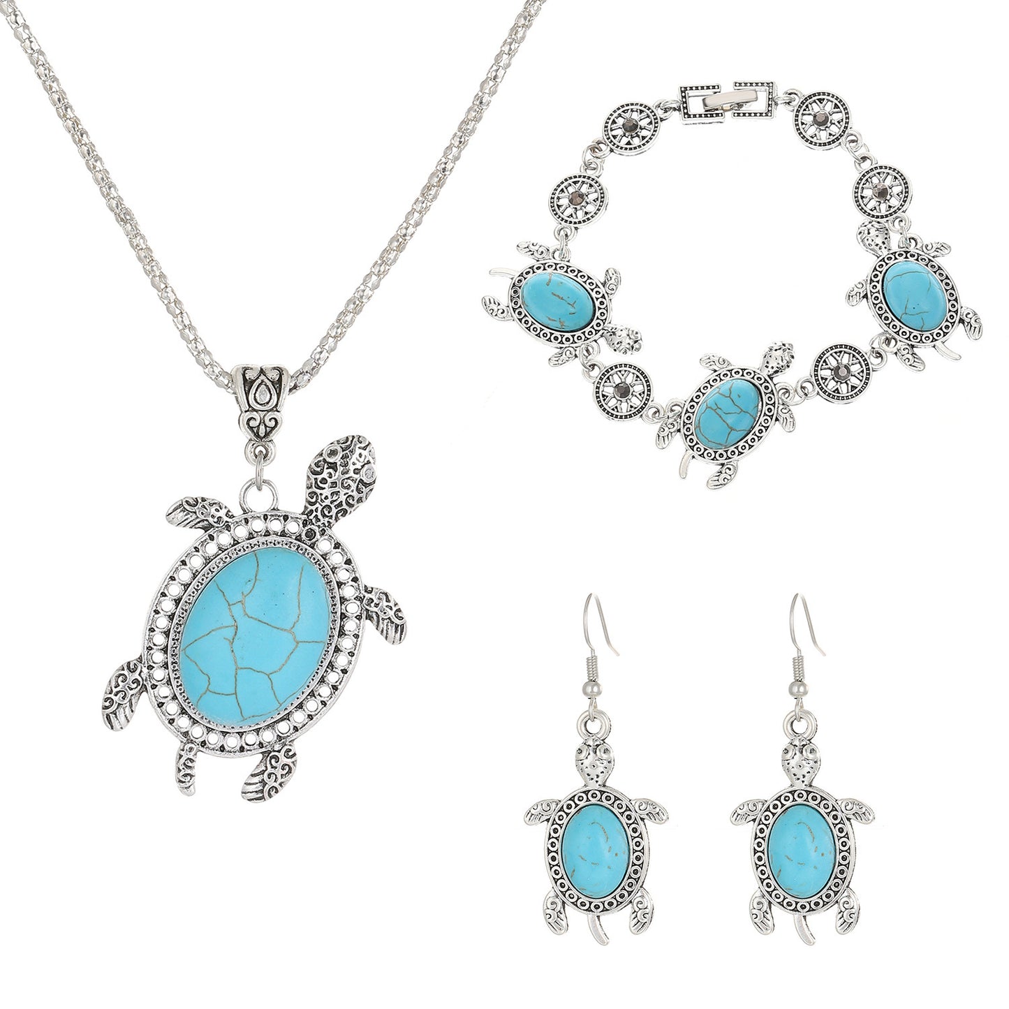 Women's Bohemian Turquoise Turtle Retro Affordable Luxury Rings