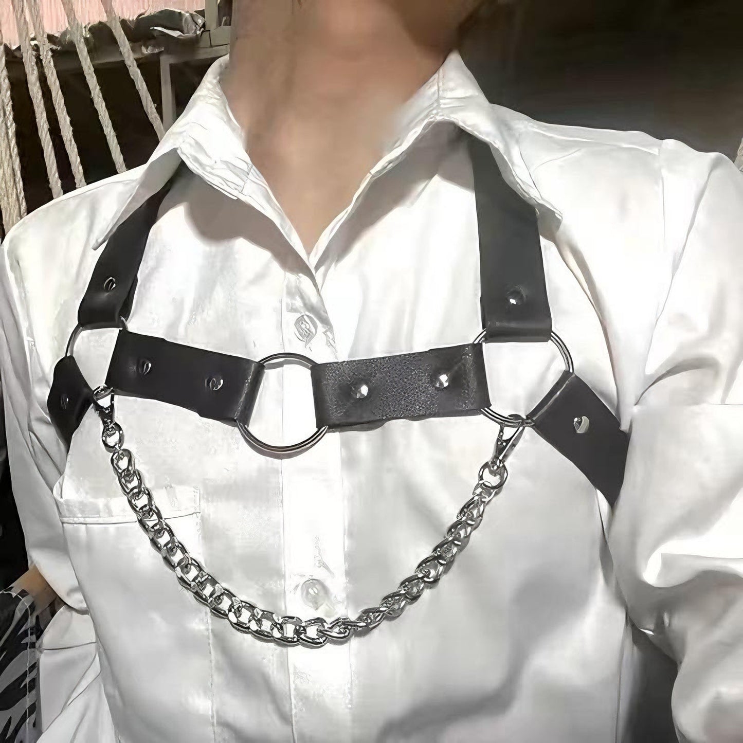 Men's Shirt Sports Sleeve Arm Band Guard Strap Black Collar Rings